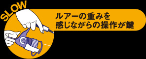 ルアーの重みを感じながらの操作が鍵